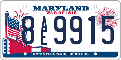 MD license plate 8AE9915