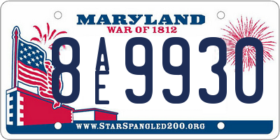 MD license plate 8AE9930