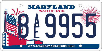 MD license plate 8AE9955