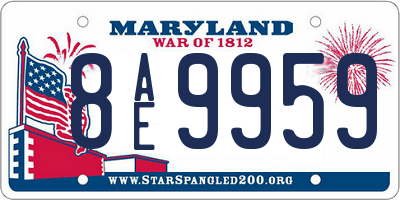 MD license plate 8AE9959