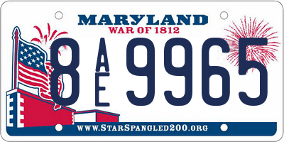MD license plate 8AE9965