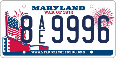 MD license plate 8AE9996