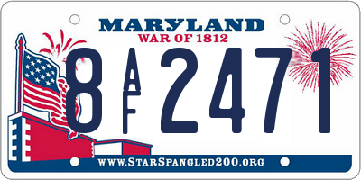 MD license plate 8AF2471
