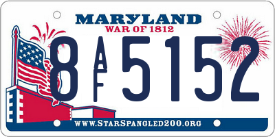 MD license plate 8AF5152