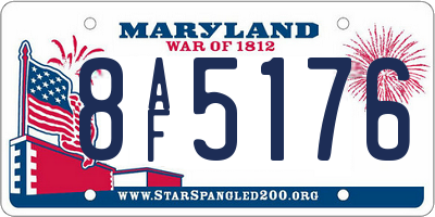 MD license plate 8AF5176