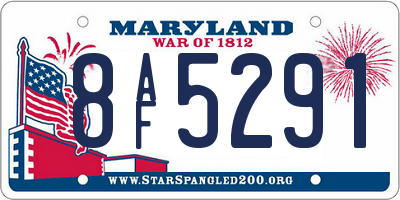MD license plate 8AF5291