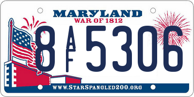 MD license plate 8AF5306