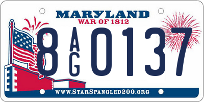 MD license plate 8AG0137