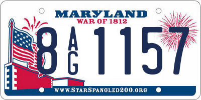 MD license plate 8AG1157
