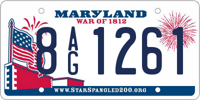 MD license plate 8AG1261
