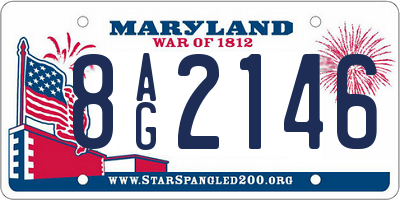 MD license plate 8AG2146