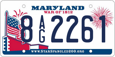 MD license plate 8AG2261
