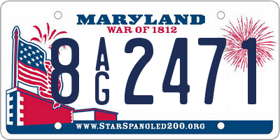 MD license plate 8AG2471