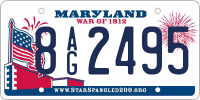 MD license plate 8AG2495