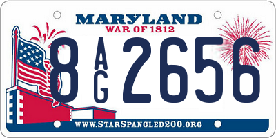 MD license plate 8AG2656
