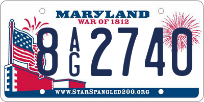 MD license plate 8AG2740