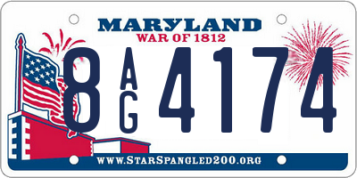 MD license plate 8AG4174