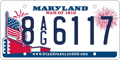MD license plate 8AG6117