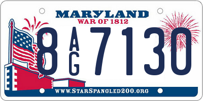 MD license plate 8AG7130