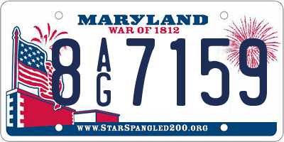 MD license plate 8AG7159