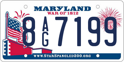 MD license plate 8AG7199