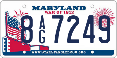 MD license plate 8AG7249