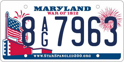 MD license plate 8AG7963