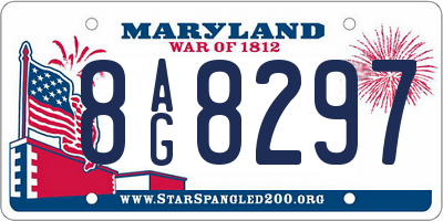MD license plate 8AG8297