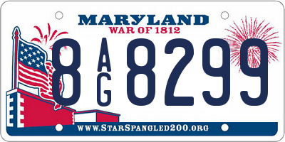 MD license plate 8AG8299