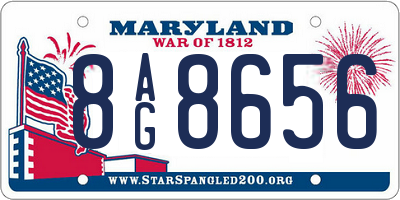 MD license plate 8AG8656