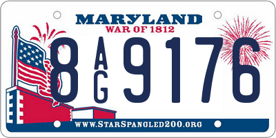 MD license plate 8AG9176
