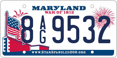 MD license plate 8AG9532