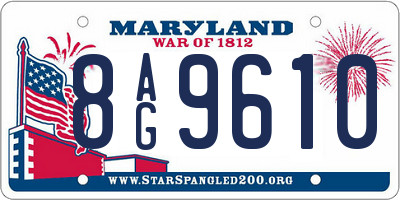 MD license plate 8AG9610