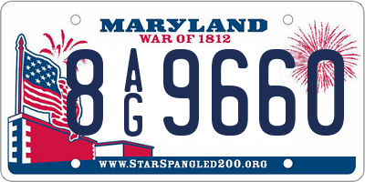 MD license plate 8AG9660