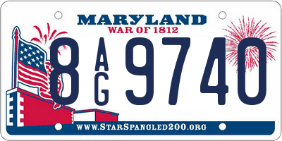 MD license plate 8AG9740