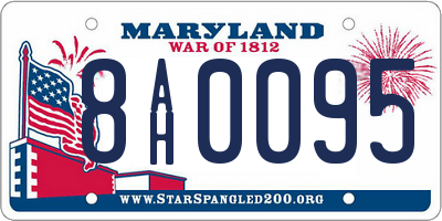 MD license plate 8AH0095