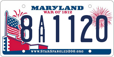 MD license plate 8AH1120