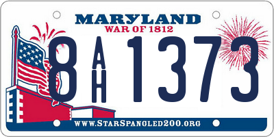 MD license plate 8AH1373