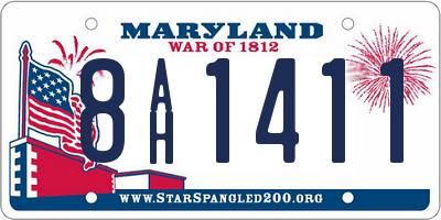 MD license plate 8AH1411