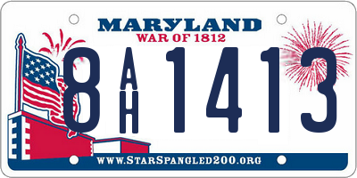 MD license plate 8AH1413