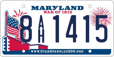 MD license plate 8AH1415