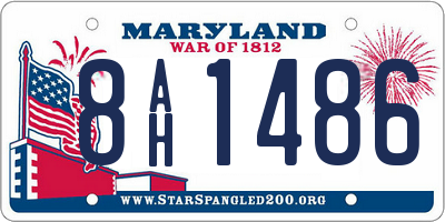 MD license plate 8AH1486