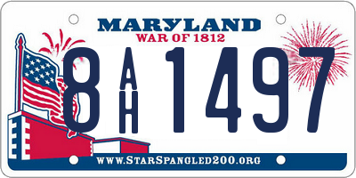 MD license plate 8AH1497