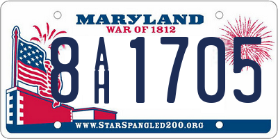 MD license plate 8AH1705