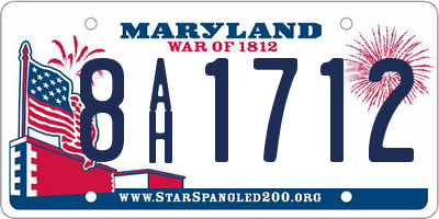 MD license plate 8AH1712
