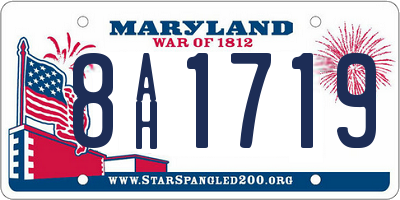 MD license plate 8AH1719