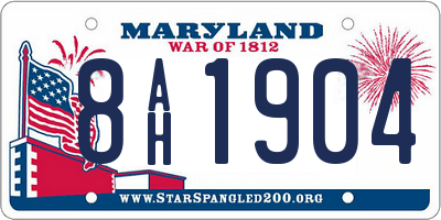 MD license plate 8AH1904