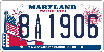 MD license plate 8AH1906