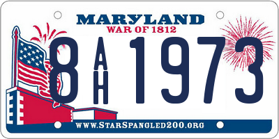 MD license plate 8AH1973