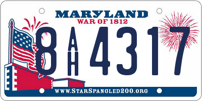 MD license plate 8AH4317